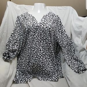 Lane Bryant Heart Print Dressy blouse
